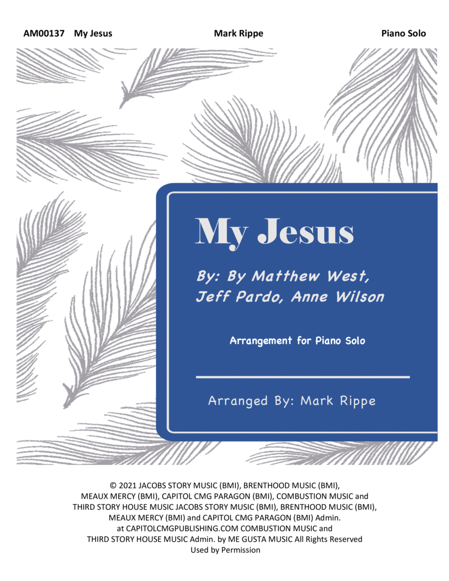 My Jesus Piano Solo scores gallery preview page 1