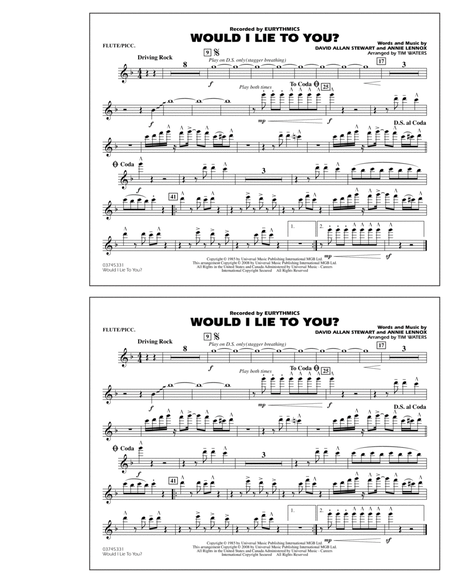 Would I Lie to You? - Flute/Piccolo