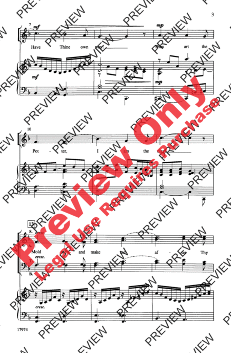 Have Thine Own Way 4-Part scores gallery preview page 10