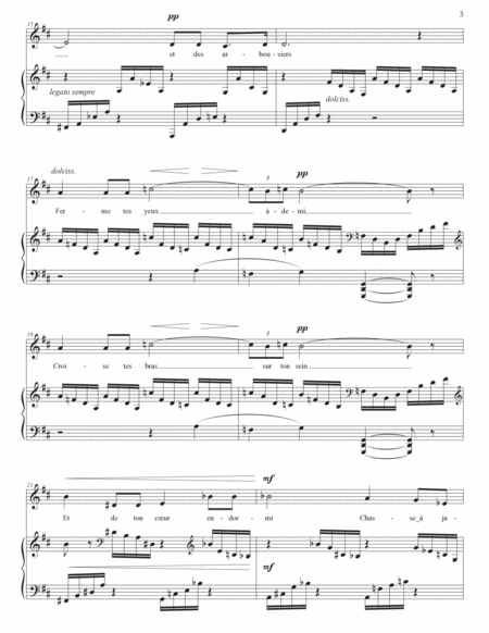 FAURÉ: En Sourdine, Op. 58 no. 2 (transposed to D major)