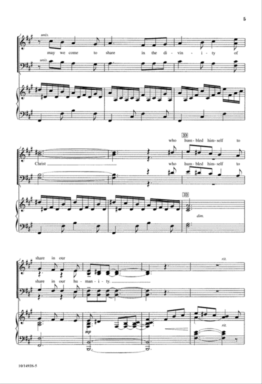 Blessed Are You, Lord, God of All Creation 4-Part scores gallery preview page 5