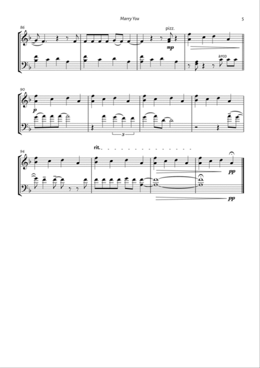 Marry You String Duet scores gallery preview page 5