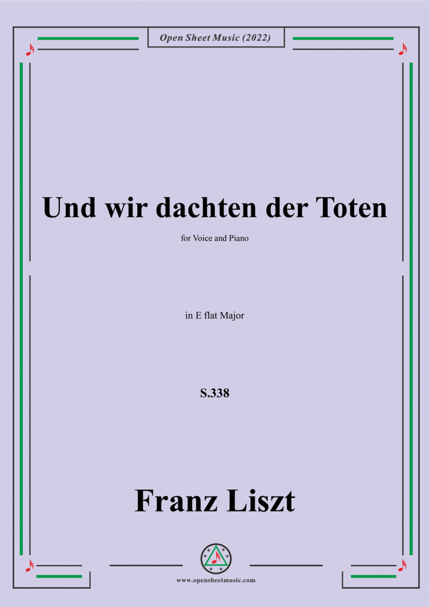 Liszt-Und wir dachten der Toten,S.338,in E flat Major
