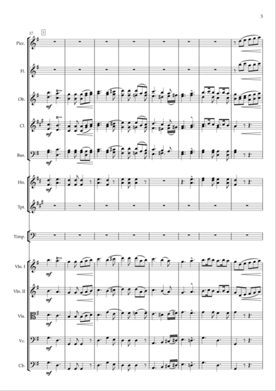 Ballet 'The Magic Drum' (Scene 4) Full Orchestra scores gallery preview page 3