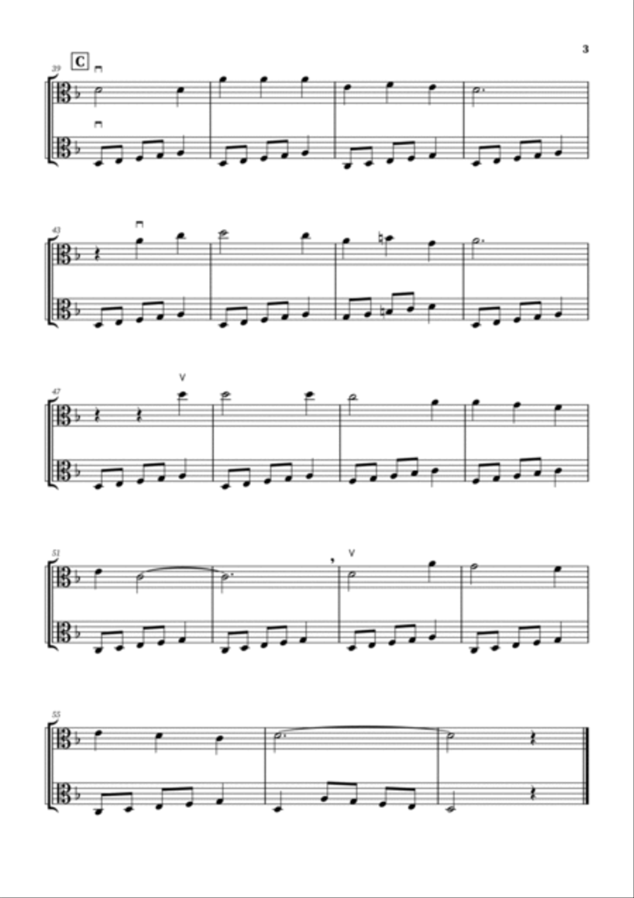 Scarborough Fair - 3 easy variations String Duet scores gallery preview page 3