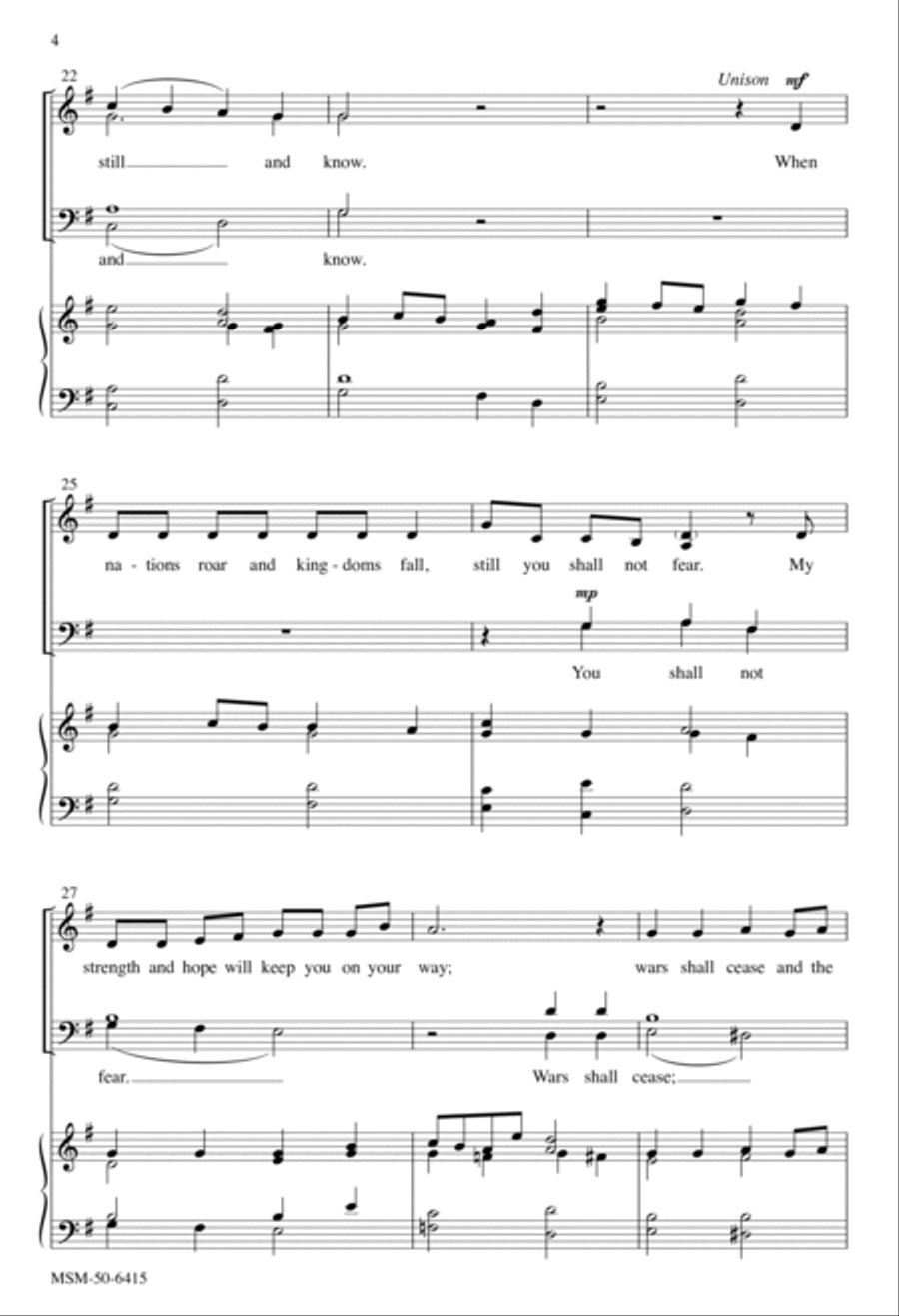 Be Still and Know 4-Part scores gallery preview page 4