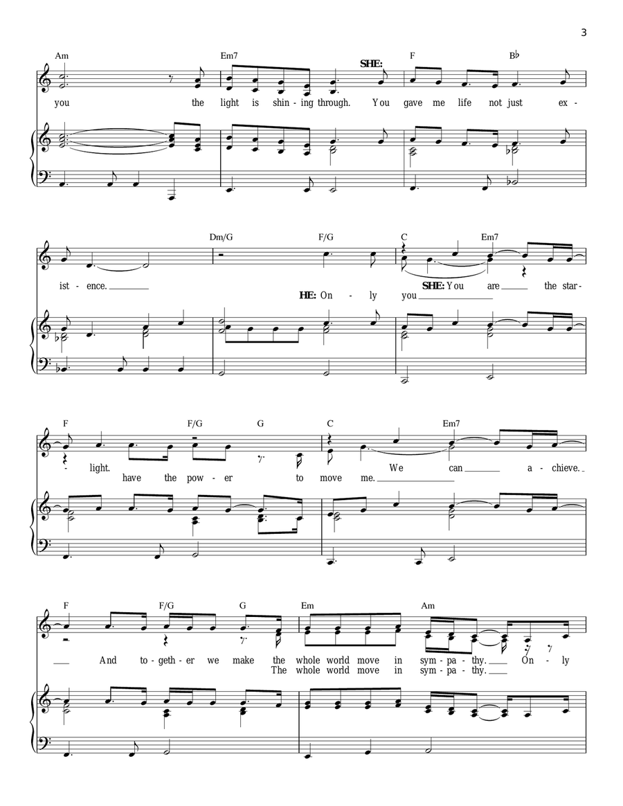 Only You (from Starlight Express) Piano, Vocal scores gallery preview page 3