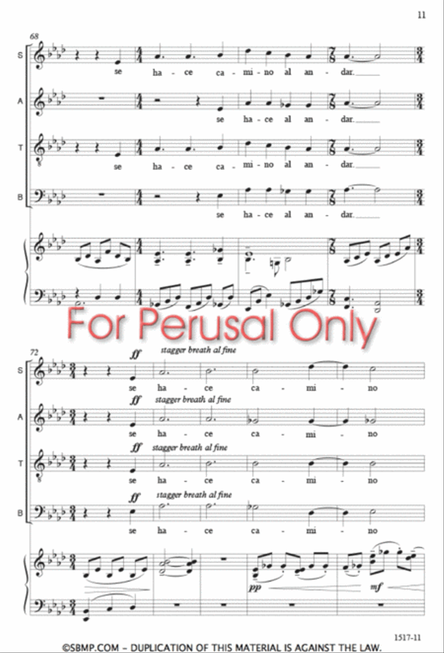 La Cancion del Caminante La Cancion del Caminante 4-Part scores gallery preview page 10