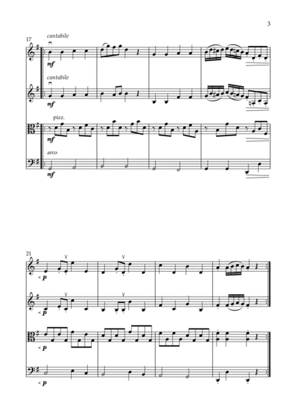Gavotte (Rosine, ou L'épouse abandonnée) - arranged for String Quartet image number null
