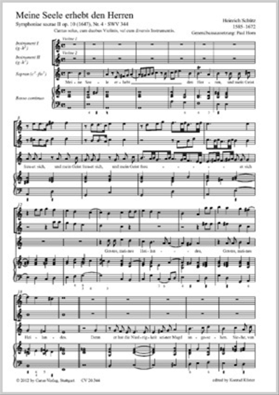 All my spirit exalts my Saviour (Meine Seele erhebt den Herren) Soprano Voice scores gallery preview page 1