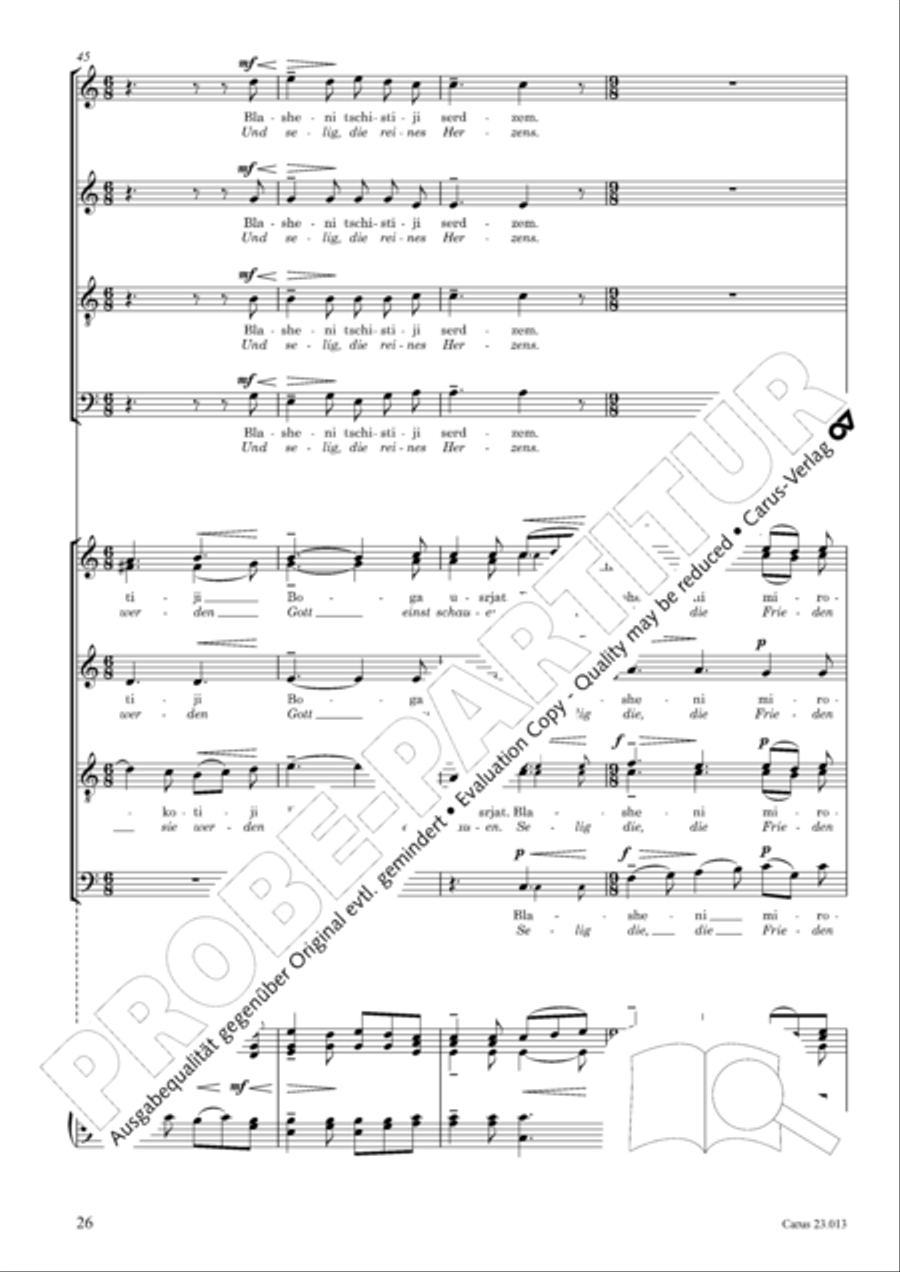 Liturgy of St. John Chrysostom op. 31 for mixed choir a cappella (Chrysostomos-Liturgie op. 31 fur Chor a cappella mit singbarem deutschem Text) A Cappella scores gallery preview page 48