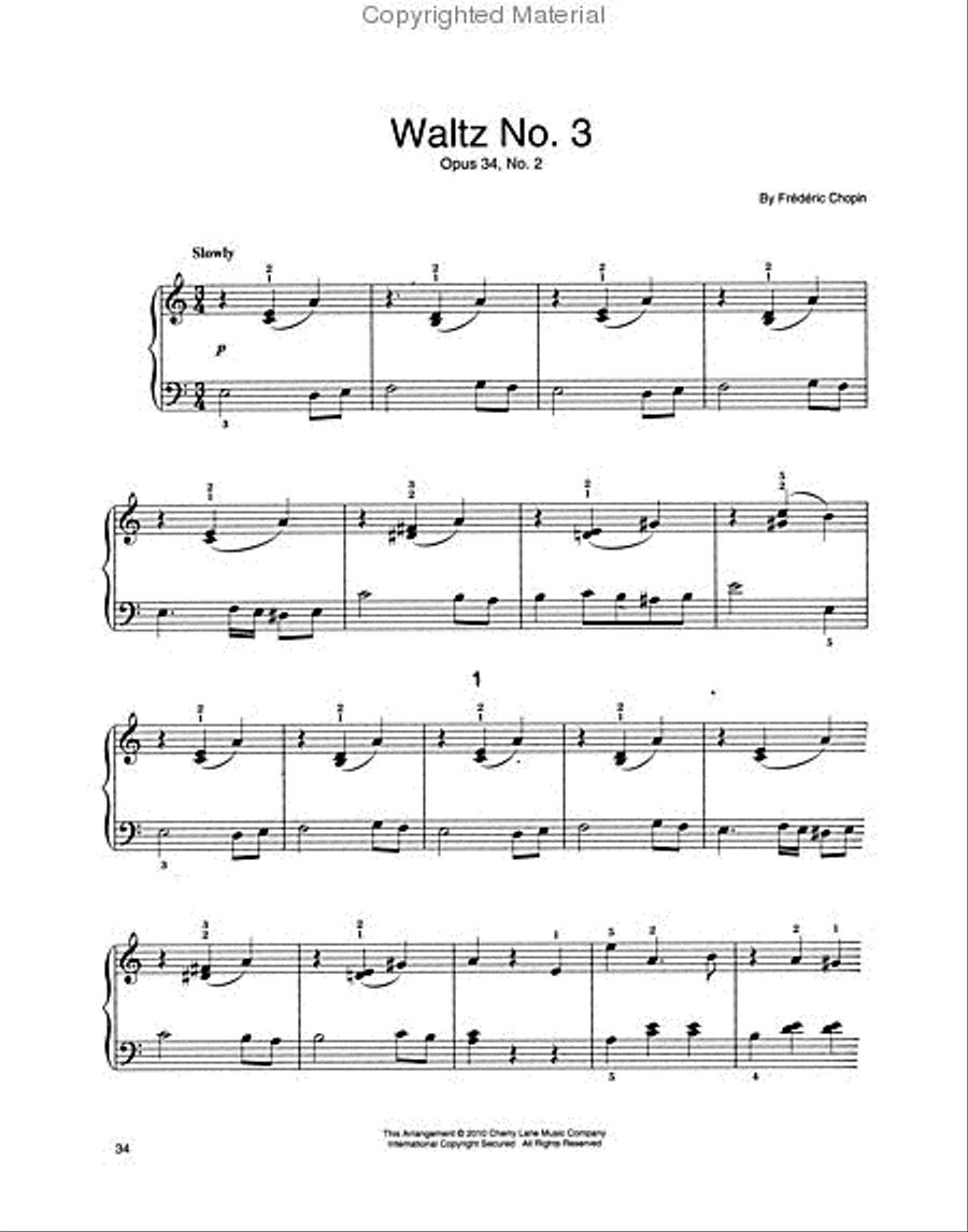 Chopin for Easy Piano Easy Piano scores gallery preview page 4