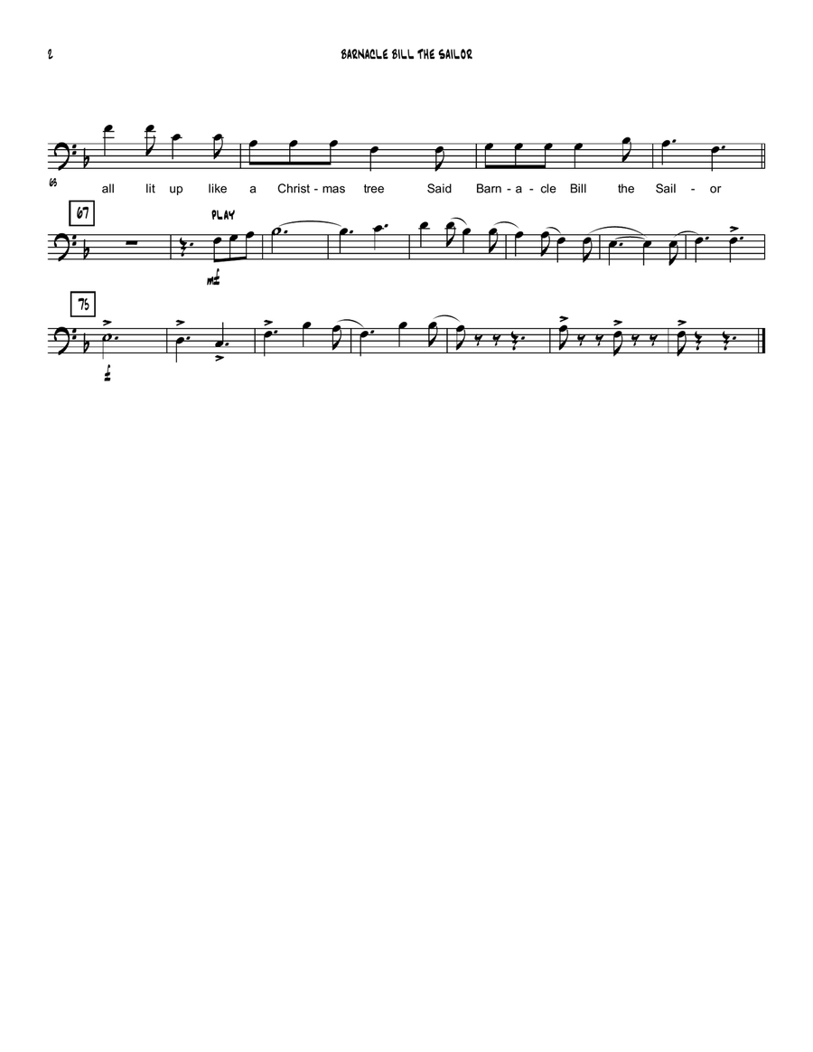 Barnacle Bill the Sailor (for German Band) Large Ensemble scores gallery preview page 6