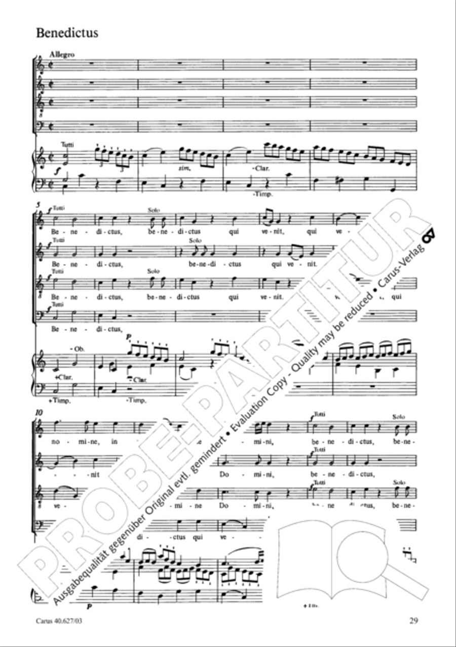 Mass in C Major 4-Part scores gallery preview page 30