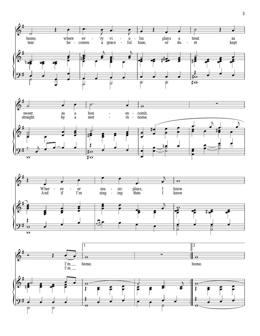 Home Piano, Vocal scores gallery preview page 3