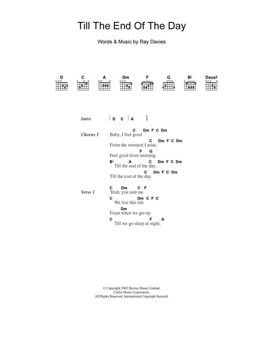 Till The End Of The Day Easy Guitar scores gallery preview page 1