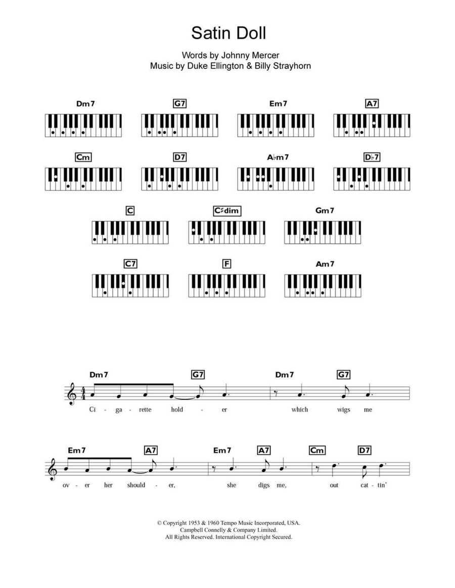 Satin Doll Satin Doll Piano scores gallery preview page 1