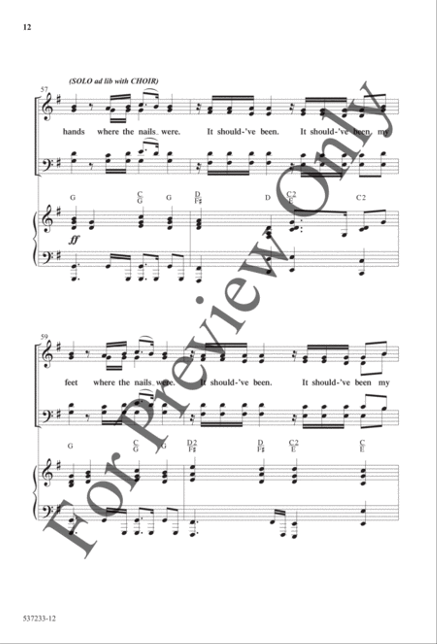 Where the Nails Were - Anthem 4-Part scores gallery preview page 12