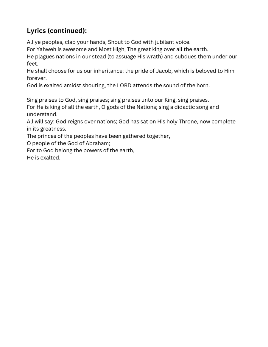Psalm 47 (In Celebration of Hope) - tenor + organ Organ Solo scores gallery preview page 4