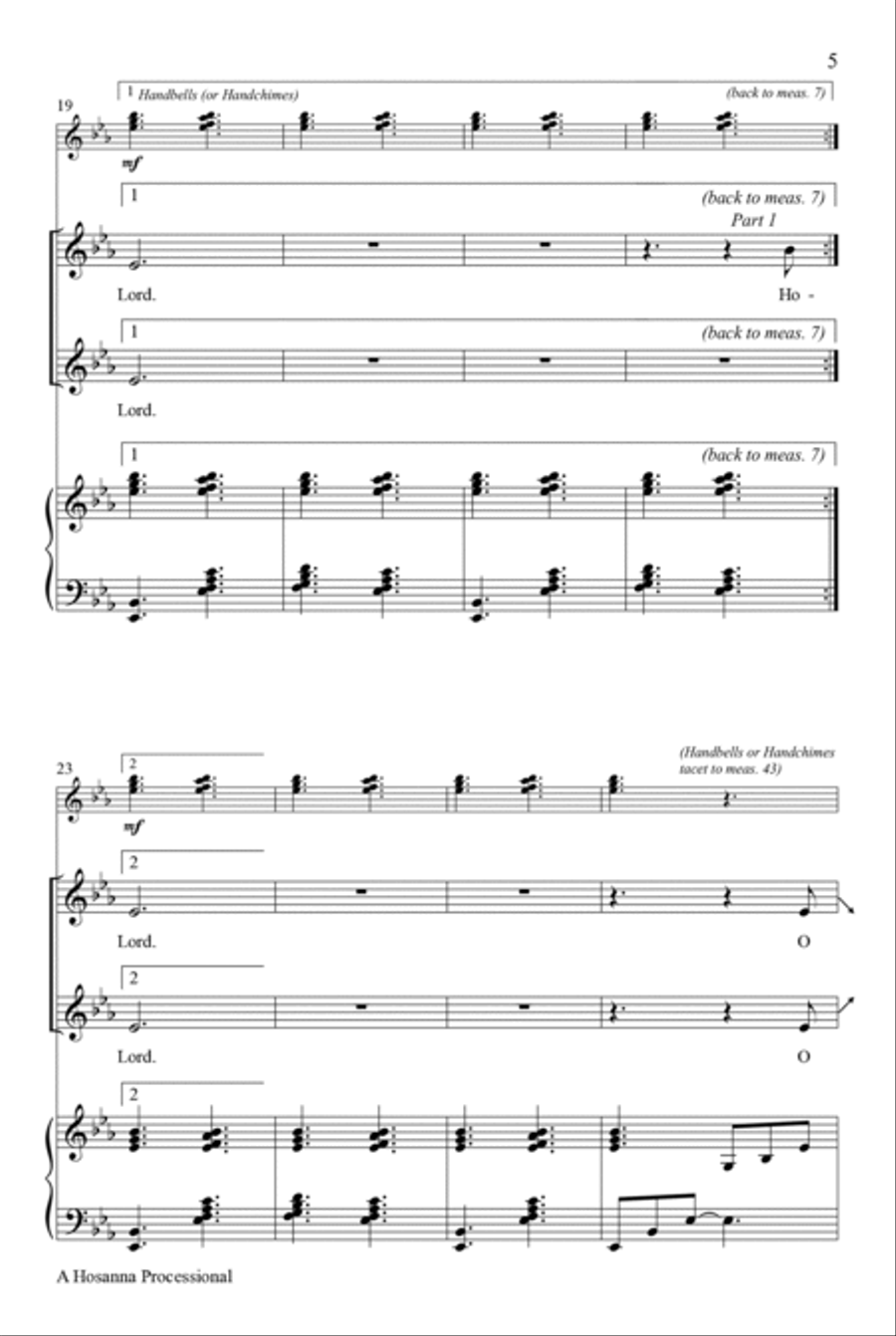 A Hosanna Processional Unison Choir scores gallery preview page 4