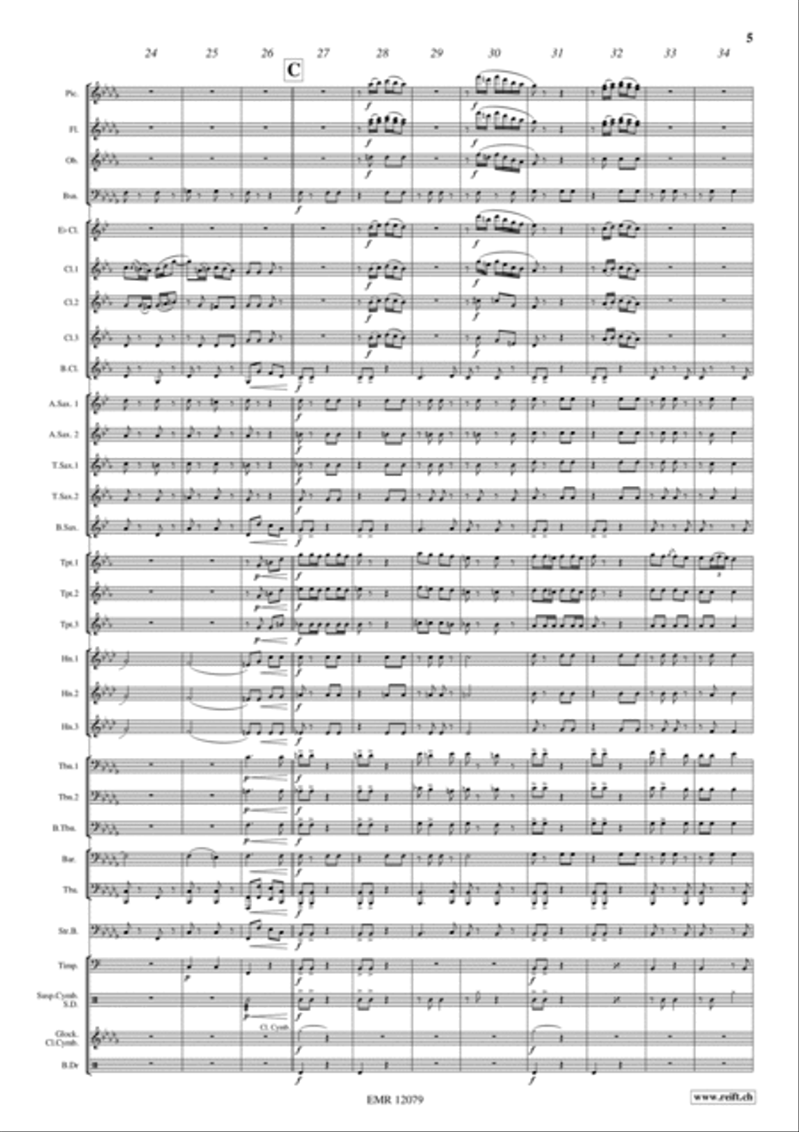 Marche Militaire Concert Band scores gallery preview page 5
