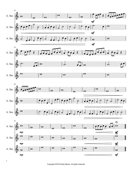Pachelbels Canon for Alto Sax Trio