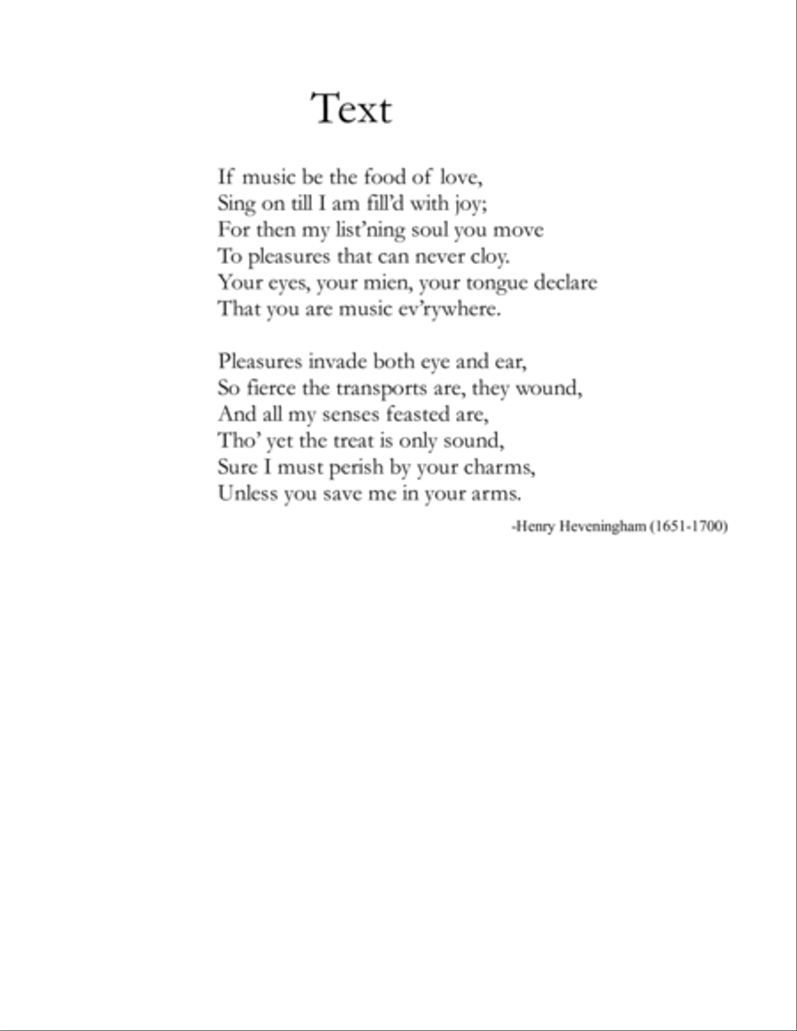 If Music Be The Food of Love 4-Part scores gallery preview page 2