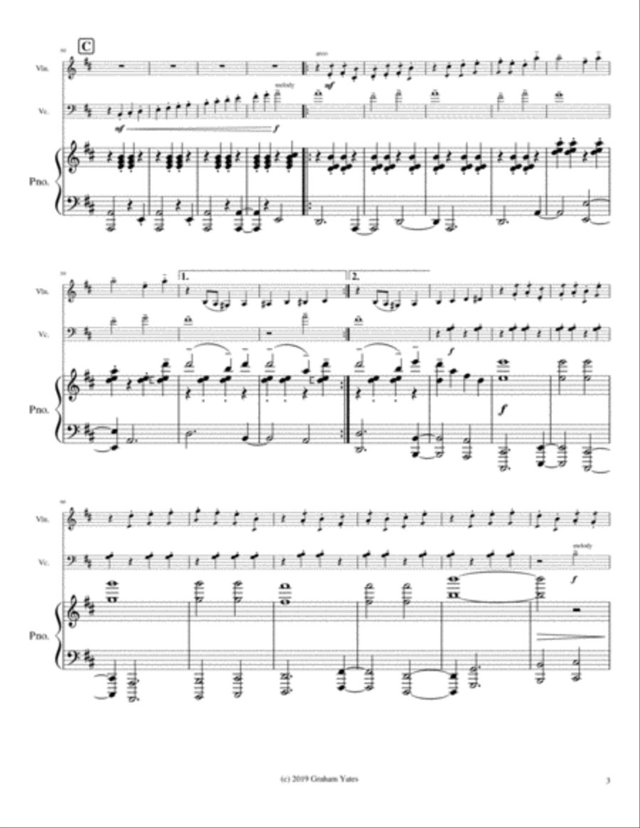 Christmas Trio No. 3 Piano Trio scores gallery preview page 5