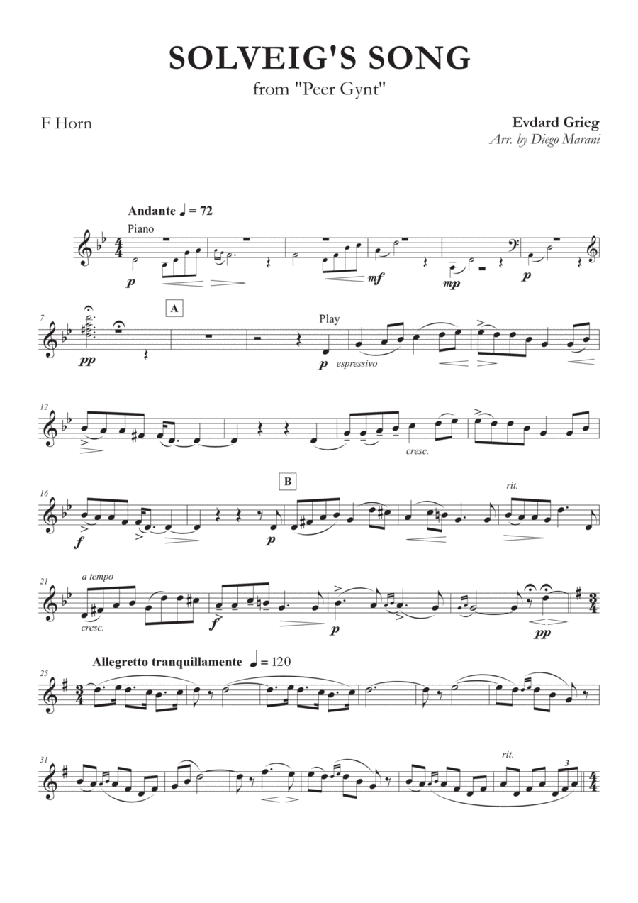 Solveig's Song from Solveig's Song from