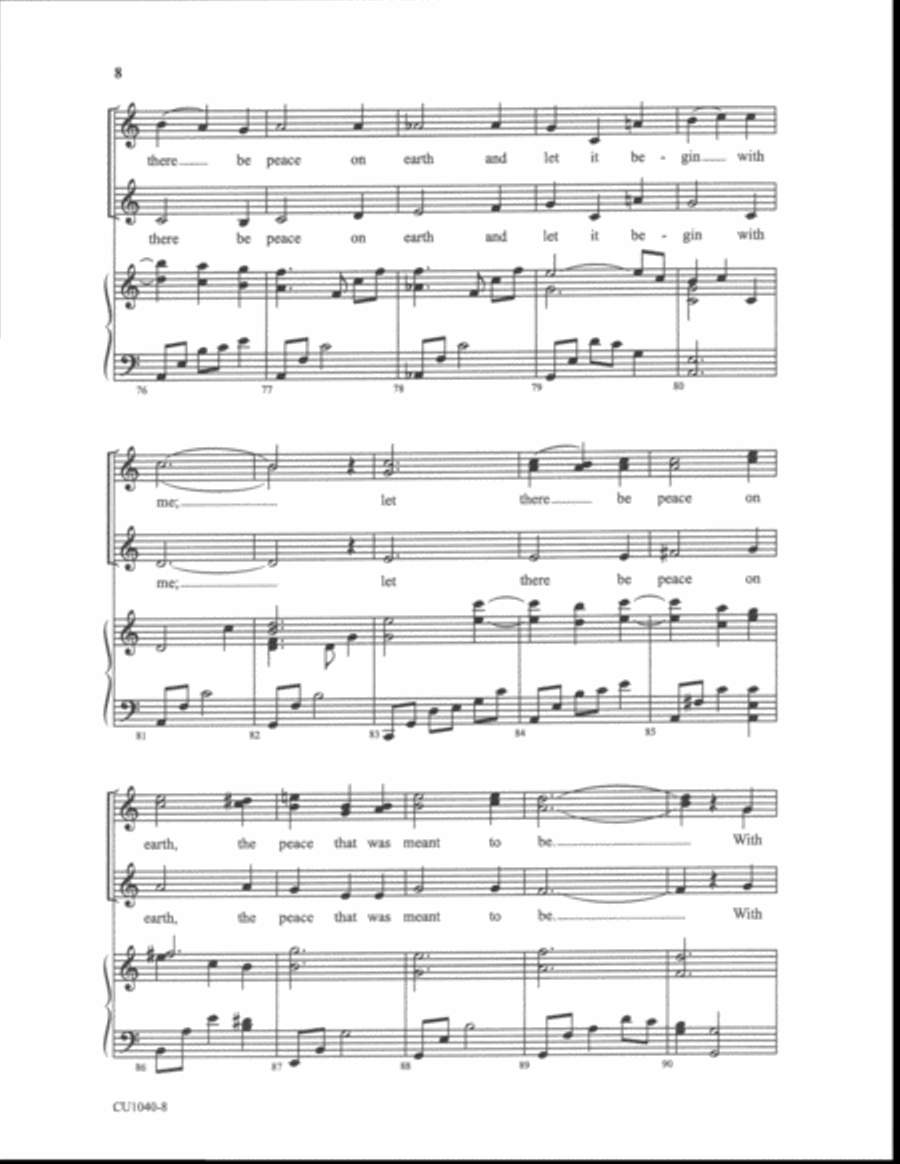 Let There Be Peace on Earth - SSAA SSAA scores gallery preview page 7