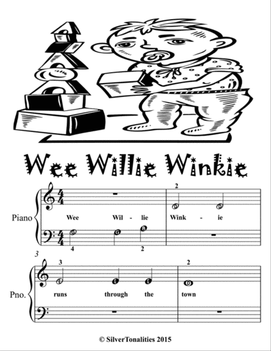 Wee Willie Winkie Beginner Piano Sheet Music Piano Method scores gallery preview page 2