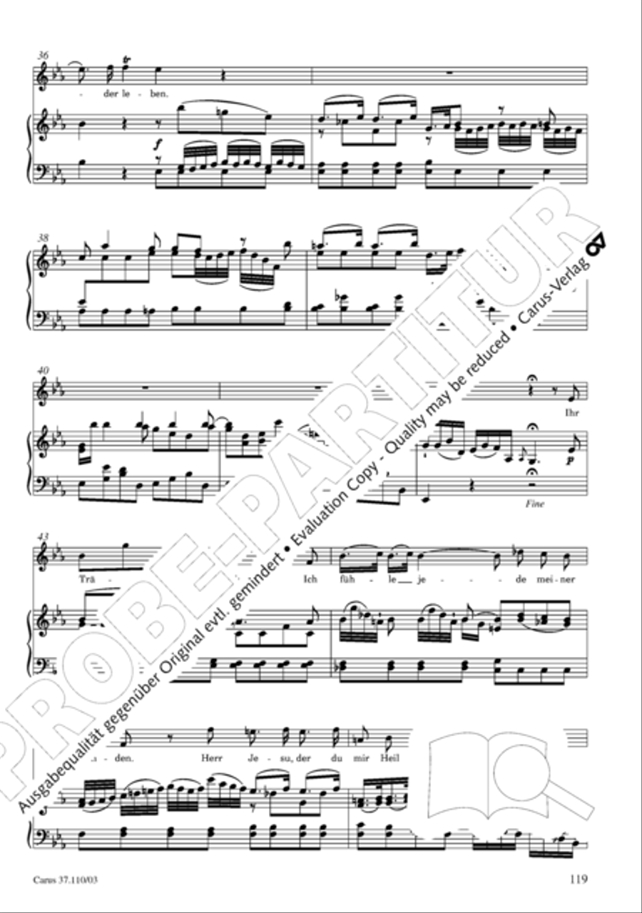 Markuspassion. Werkausgabe Reihe 1, Bd. 7 (Homilius) 4-Part scores gallery preview page 126