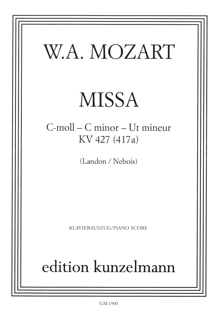 Mass in C minor SSATB scores gallery preview page 1