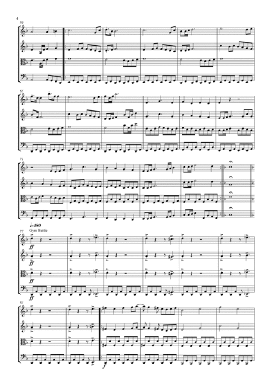 Pokemon String Quartet scores gallery preview page 4