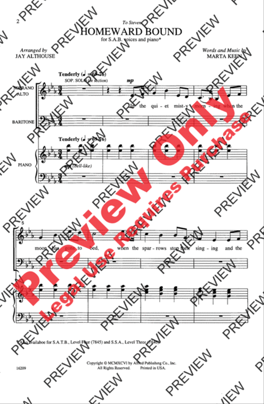 Homeward Bound 3-Part scores gallery preview page 2