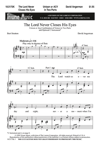 The Lord Never Closes His Eyes image number null