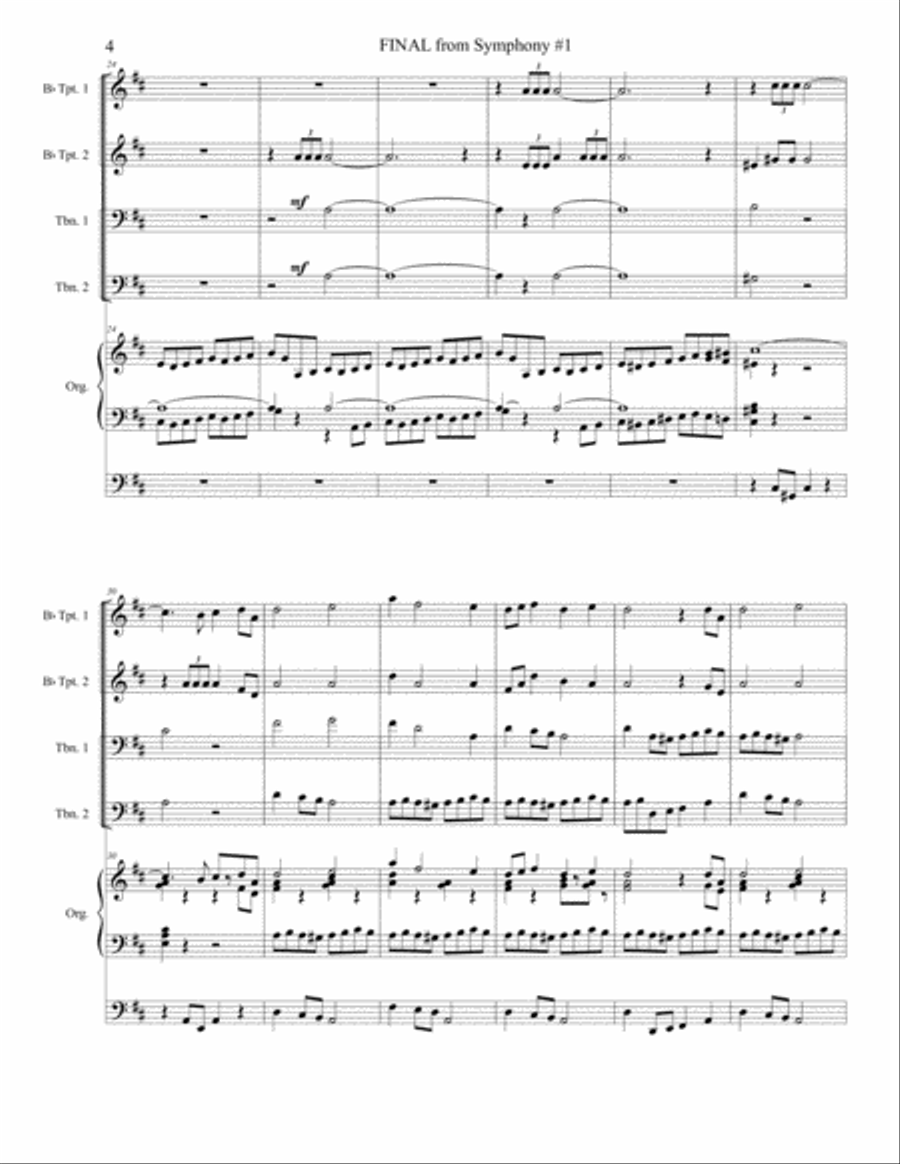 FINAL from Vierne Organ Symphony with Brass Small Ensemble scores gallery preview page 4
