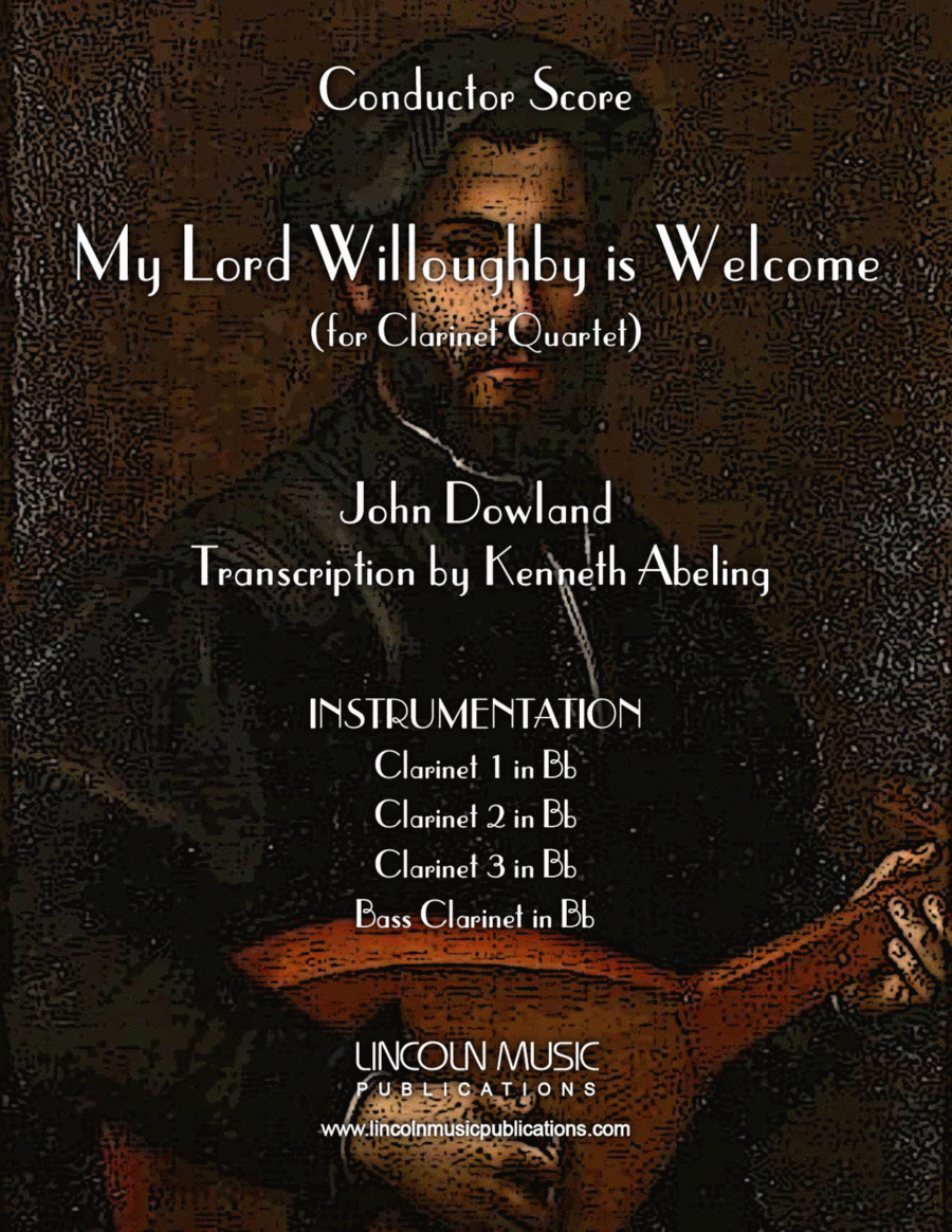 My Lord Willoughby is Welcome Home (for Clarinet Quartet) Clarinet Quartet scores gallery preview page 1
