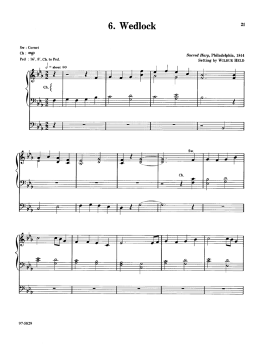 Seven Settings of American Folk Hymns Organ scores gallery preview page 8
