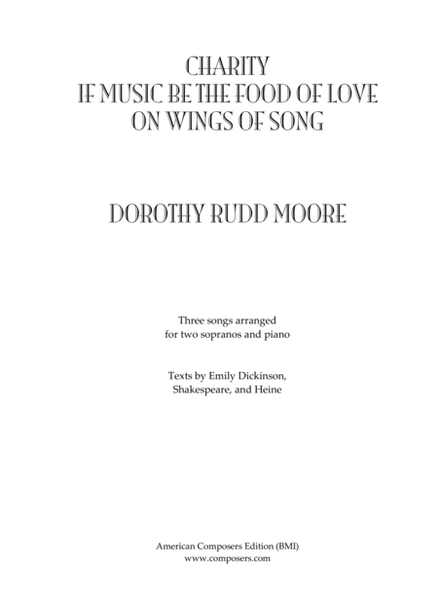 [Moore] Charity - If Music Be the Food of Love - On Wings of Song