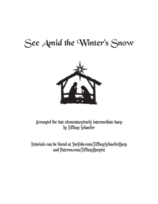 Book cover for See Amid the Winter's Snow: Early Intermediate Harp (Small Harp Friendly)