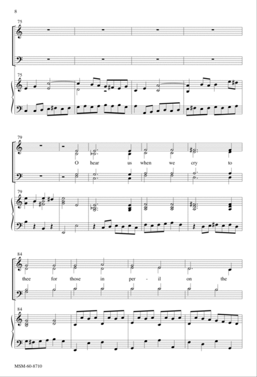 Eternal Father, Strong to Save (Choral Score) 4-Part scores gallery preview page 8