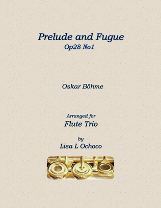 Book cover for Prelude and Fugue Op28 No1 for Flute Trio