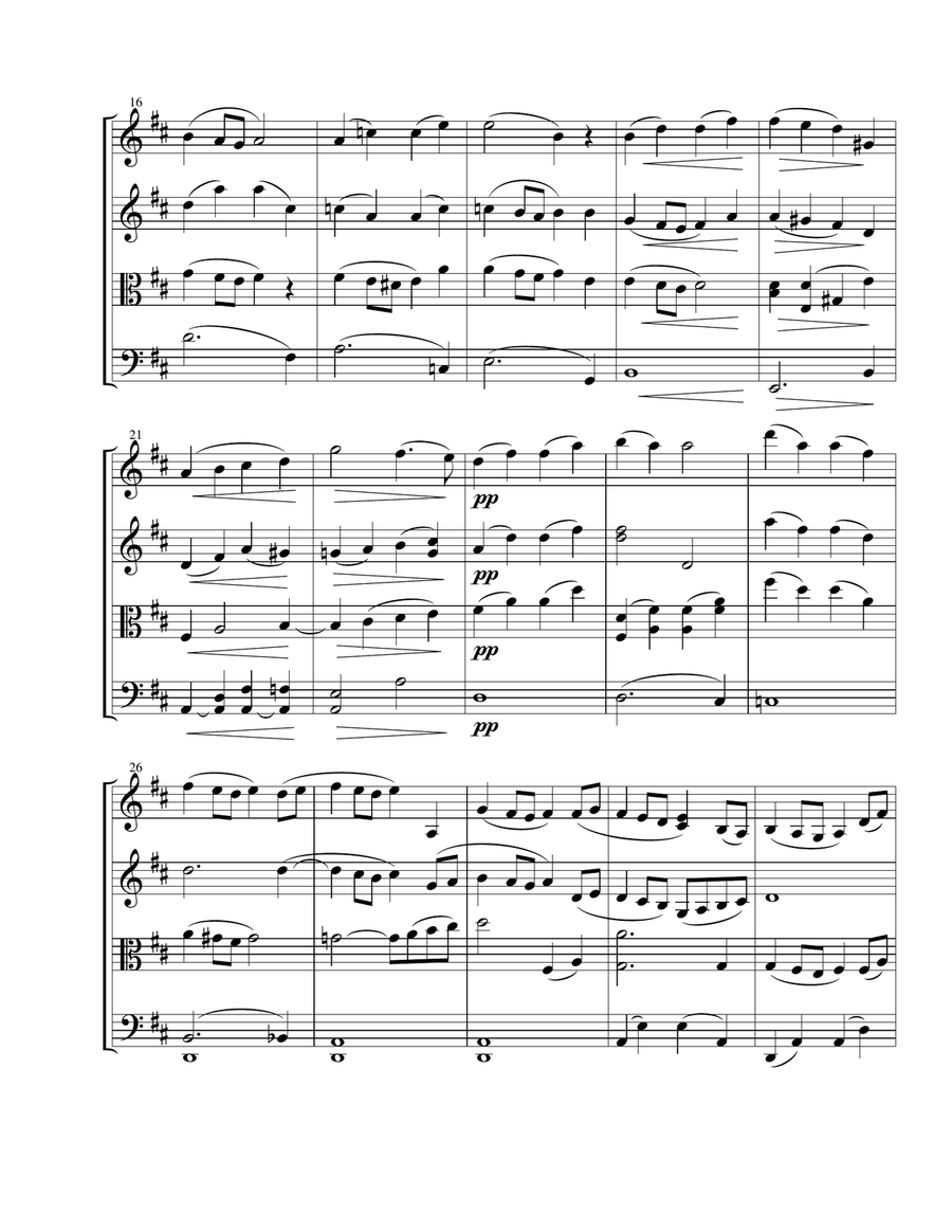 Evening Prayer - from Hänsel und Gretel - score String Quartet scores gallery preview page 2
