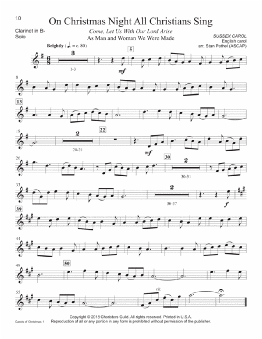 Carols of Christmas, Set 1 - Bb Clarinet B-Flat Clarinet scores gallery preview page 6