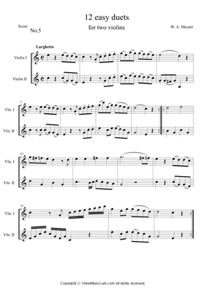 12 Easy Duets For Two Violins No. 5