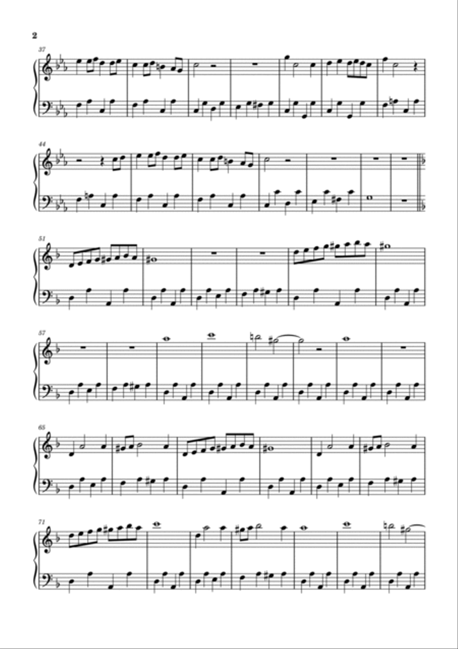 Sherlock (main Theme) Easy Piano scores gallery preview page 2
