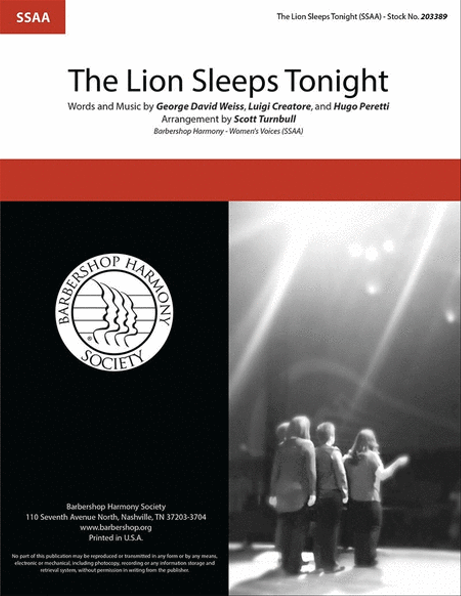 The Lion Sleeps Tonight SSAA scores gallery preview page 1
