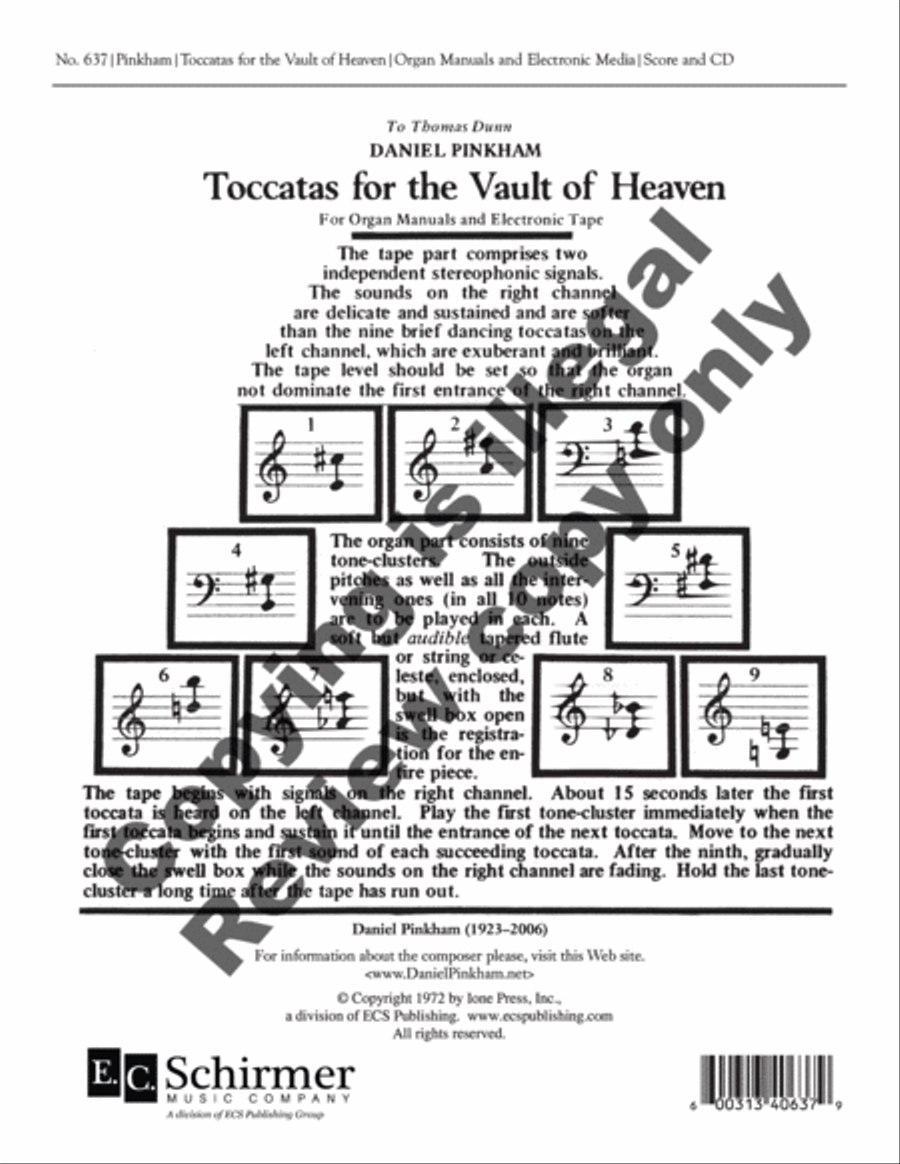 Toccatas for the Vault of Heaven Organ scores gallery preview page 2