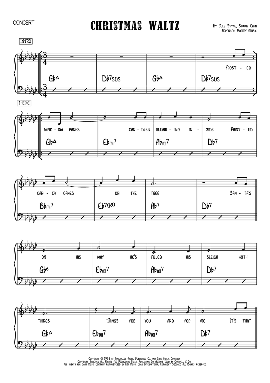 The Christmas Waltz The Christmas Waltz Piano scores gallery preview page 1
